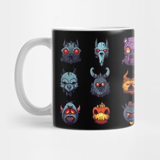 Creepy Scary Spooky Halloween Faces Mug